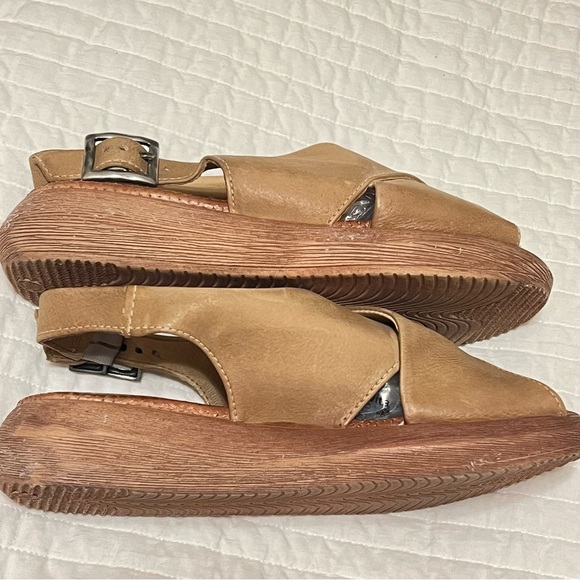 Miz Mooz Leather Cross-Band Sandals Irma Sand beige  slingback size 38(7.5) - Picture 6 of 12